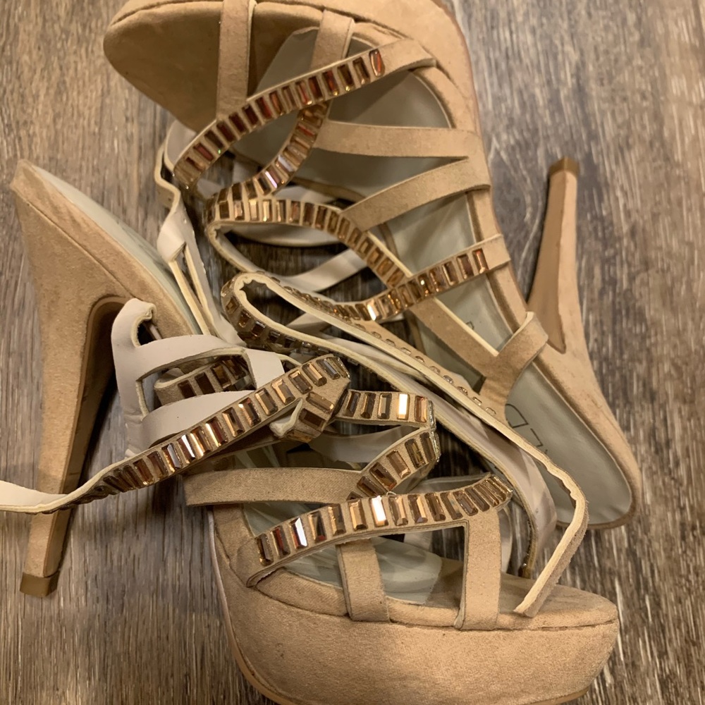 Tan Heeled Sandals